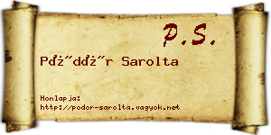 Pödör Sarolta névjegykártya